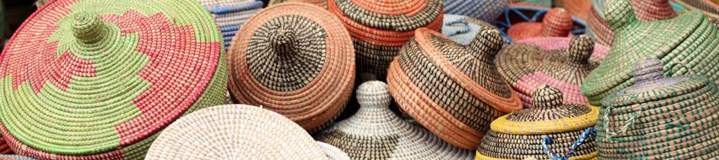 Traditional hand-crafted baskets made in Angola