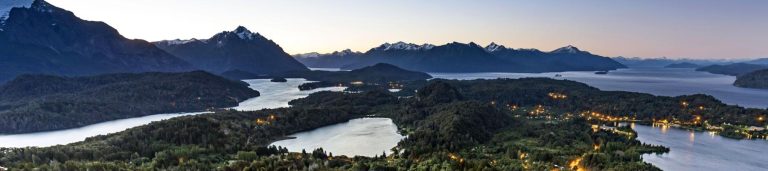 drone shot of mountains and surrounding area in Argentina.