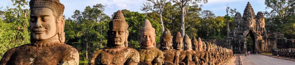 Image of the Angkor Wat sculptures in Cambodia.