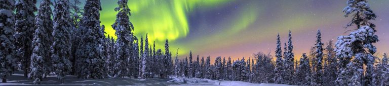 Image of the skylights in Finland.