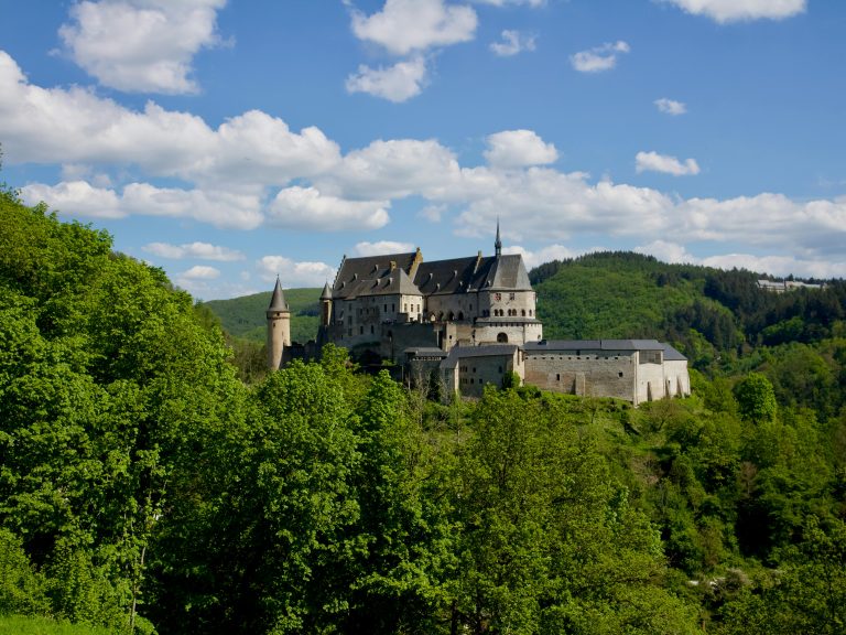 A building in the middle of greenery in Luxembourg.