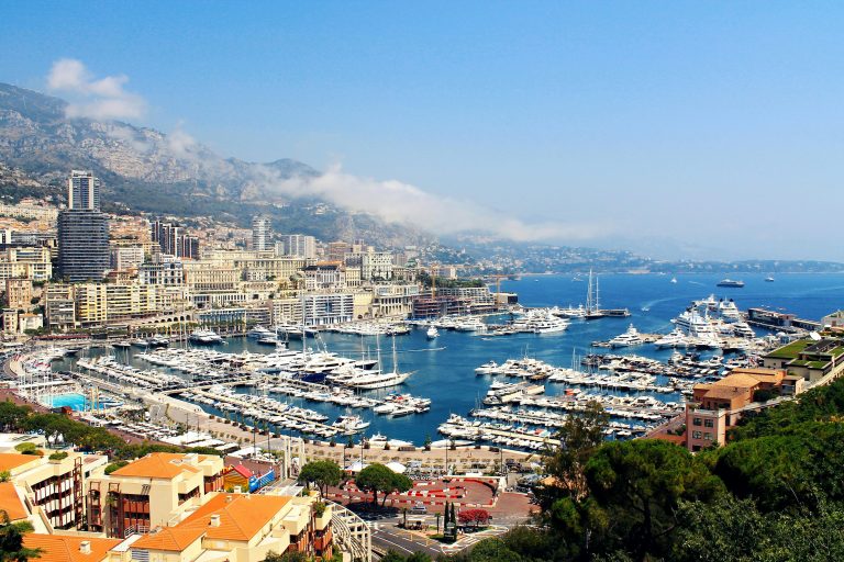 View of the ocean in Monaco